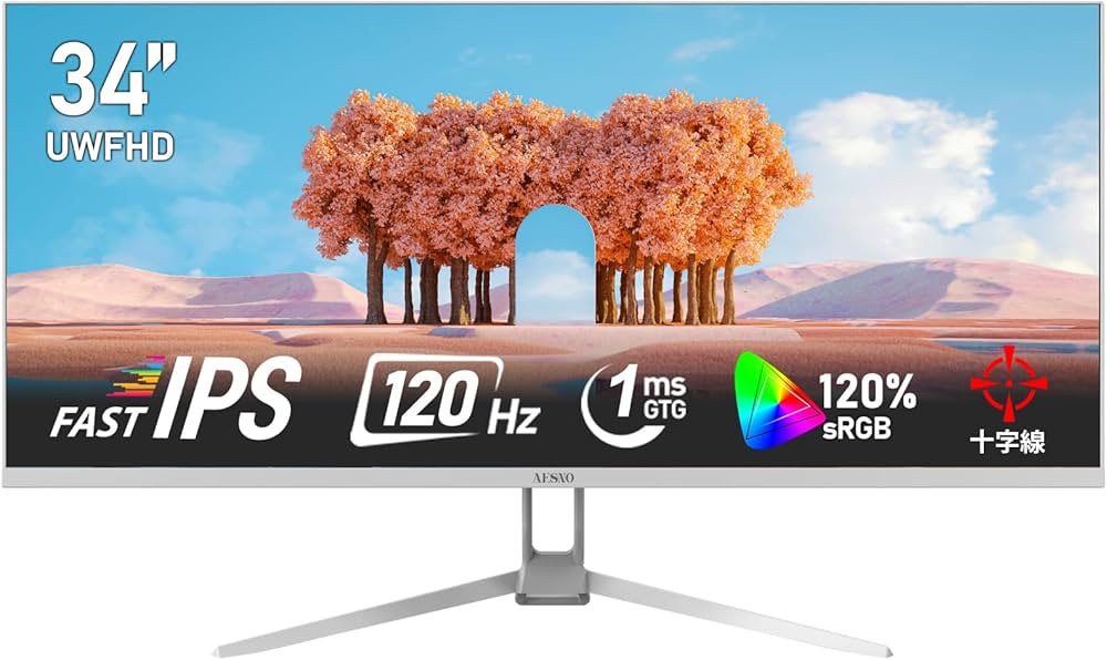 Amazon.co.jp: AESNO 34 インチ超ワイドモニター WFHD（2560x1080