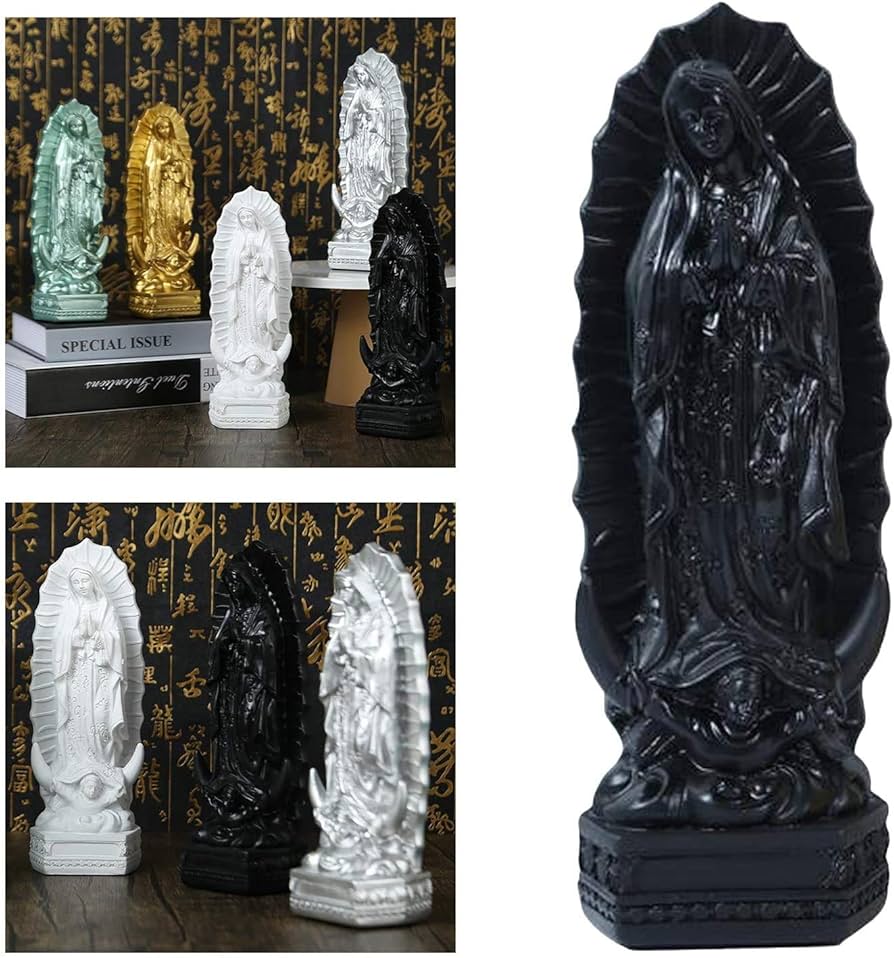 Amazon.co.jp: 聖母マリア像 樹脂製 置物 ハンドメイド 置物 宗教的