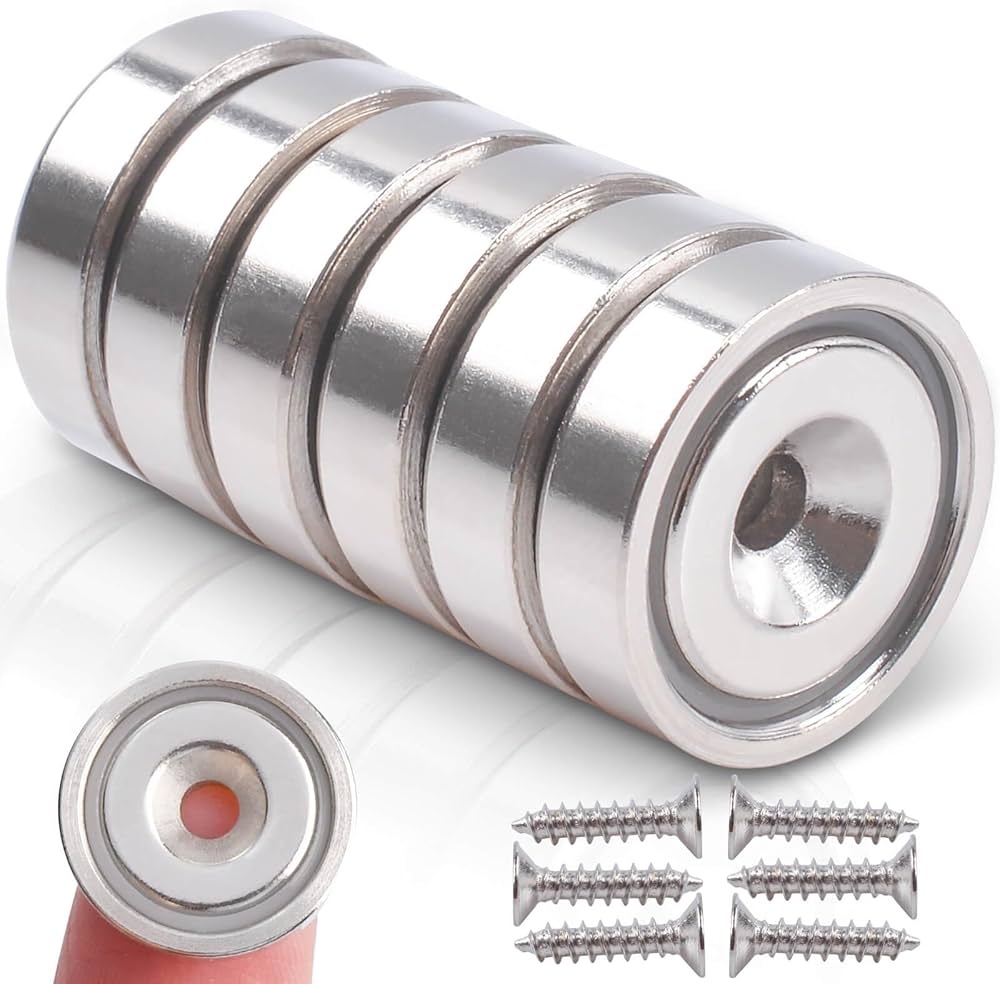 Amazon.co.jp: 強力マグネット ネオジム磁石 超強力 穴・ネジ付き 防水