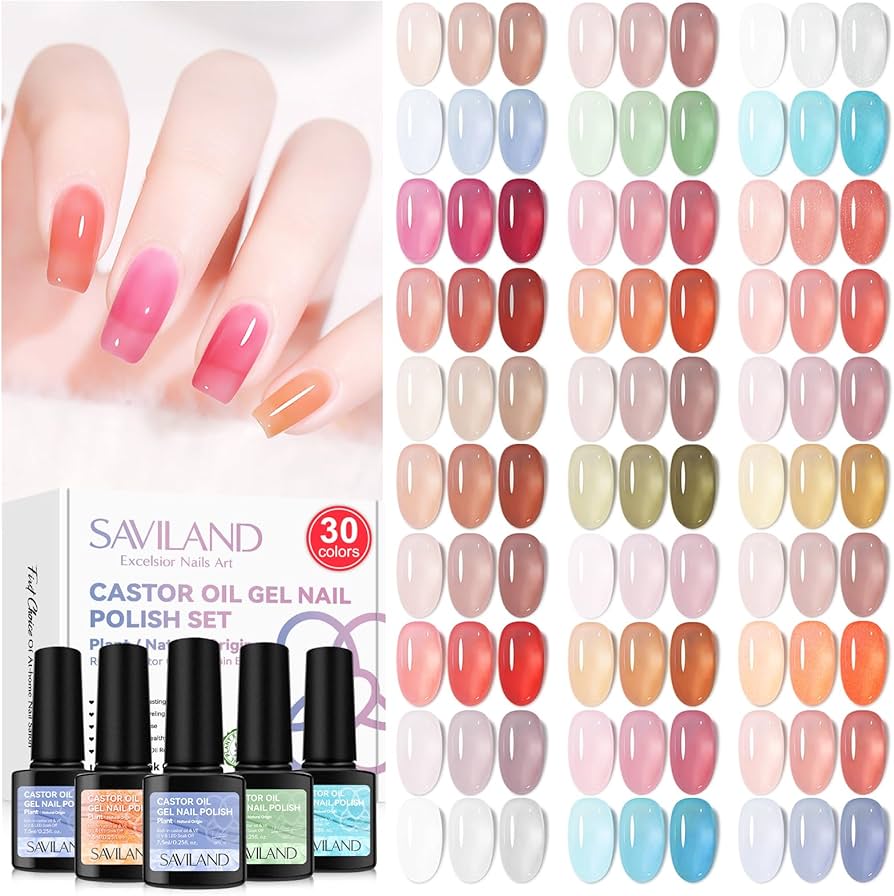 Amazon | Saviland ジェルネイルセット 33点 初心者 ベースコートと