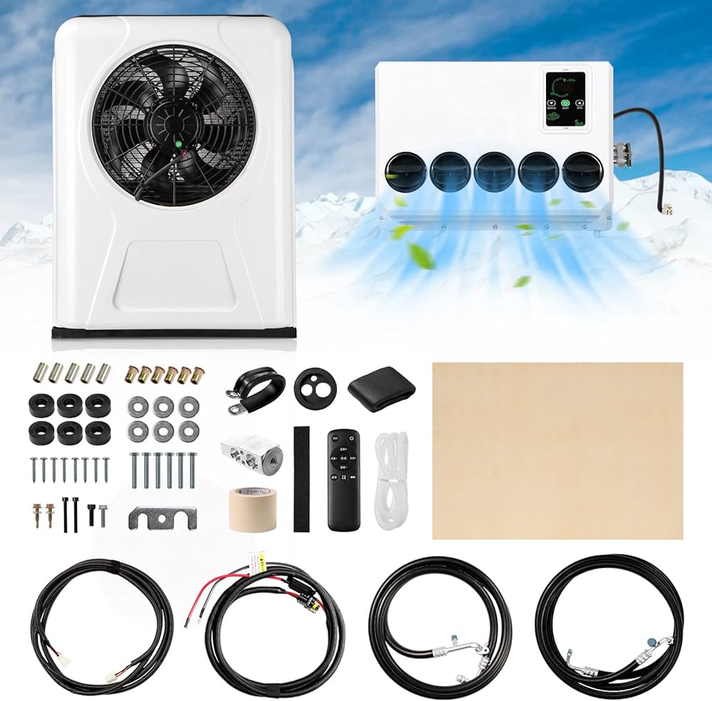 Amazon.co.jp: NEKPOKKA 12V DC エアコン、トラック、RV、バン、掘削機