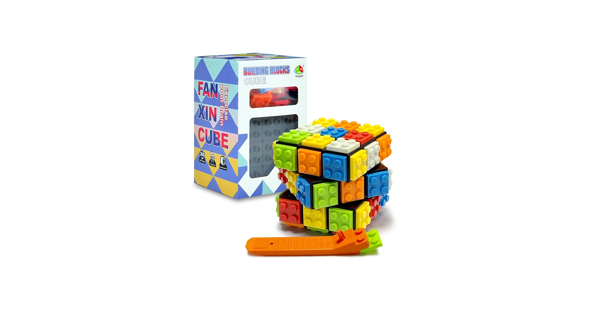 Amazon.com: Speed Cube 3x3x3 Build-On Brick Cube with Building