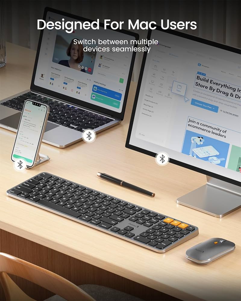 Amazon.in: Buy ProtoArc Backlit Bluetooth Keyboard Mouse for Mac