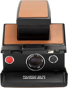 Amazon | Polaroid Sx-70 ブラックモデル2 ストラップとビンテージ