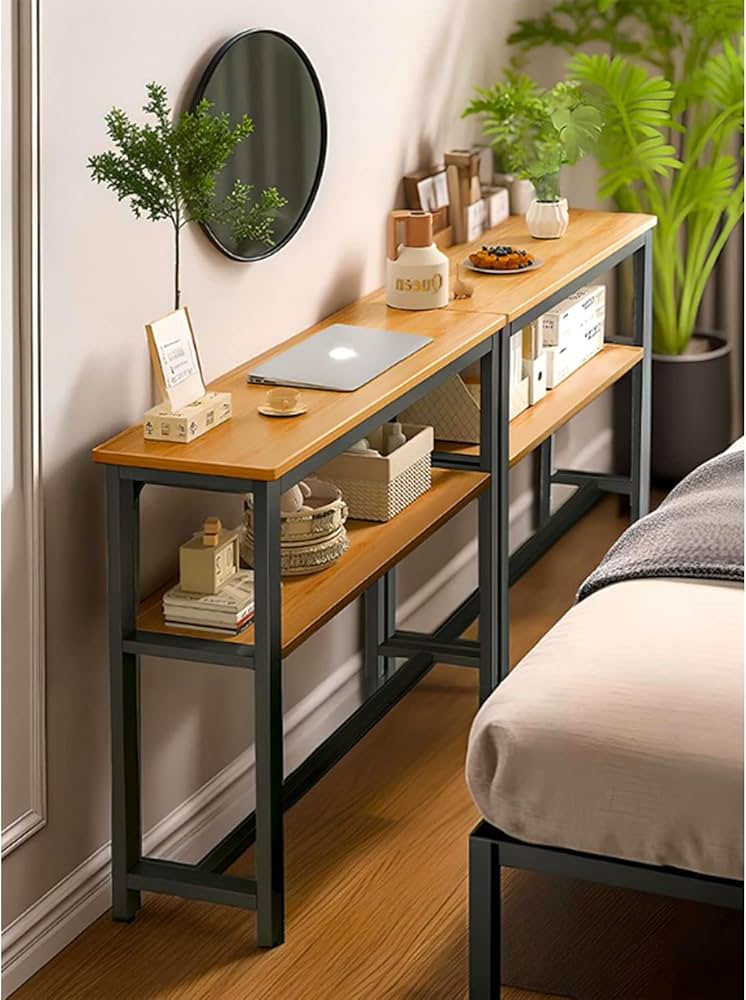 Amazon｜xinxin-homeコンソールテーブル 飾り棚 サイドテーブル 細長い