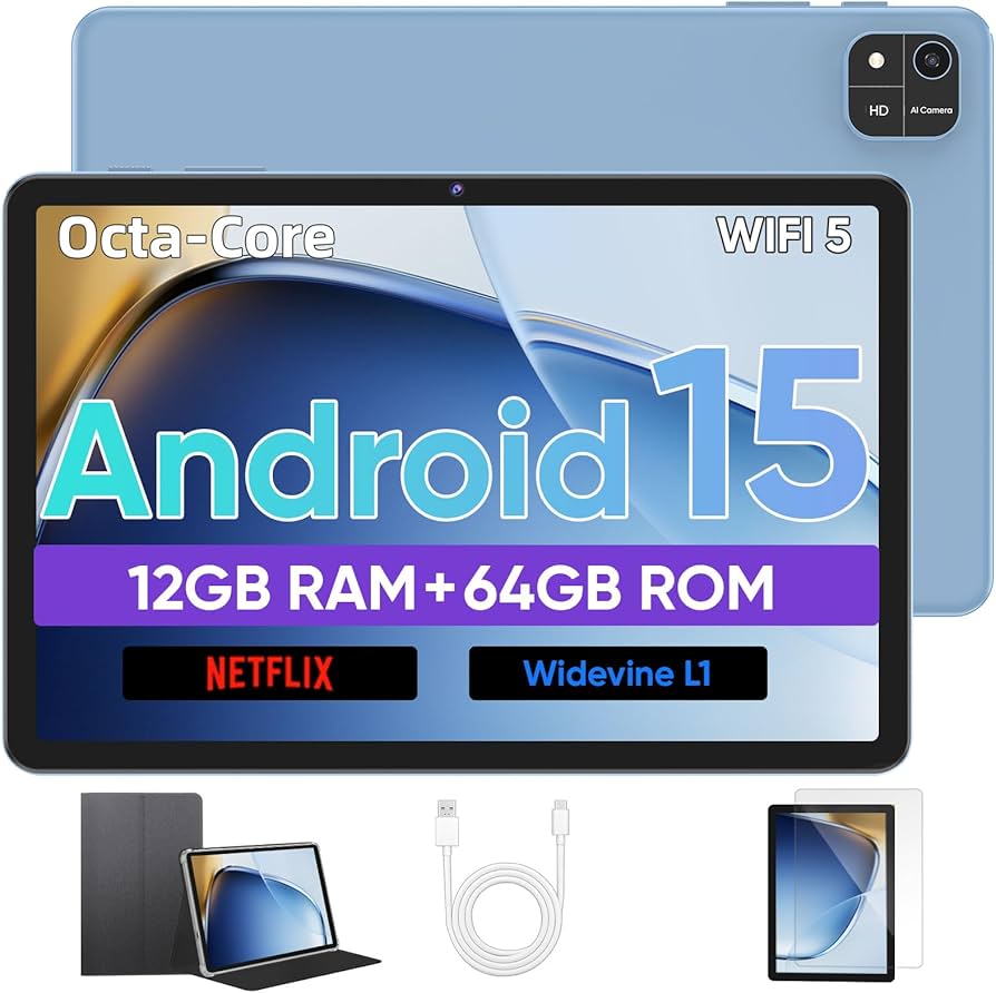 Amazon.com : Tablet, 10 inch Android 15 Tablet with Octa-Core