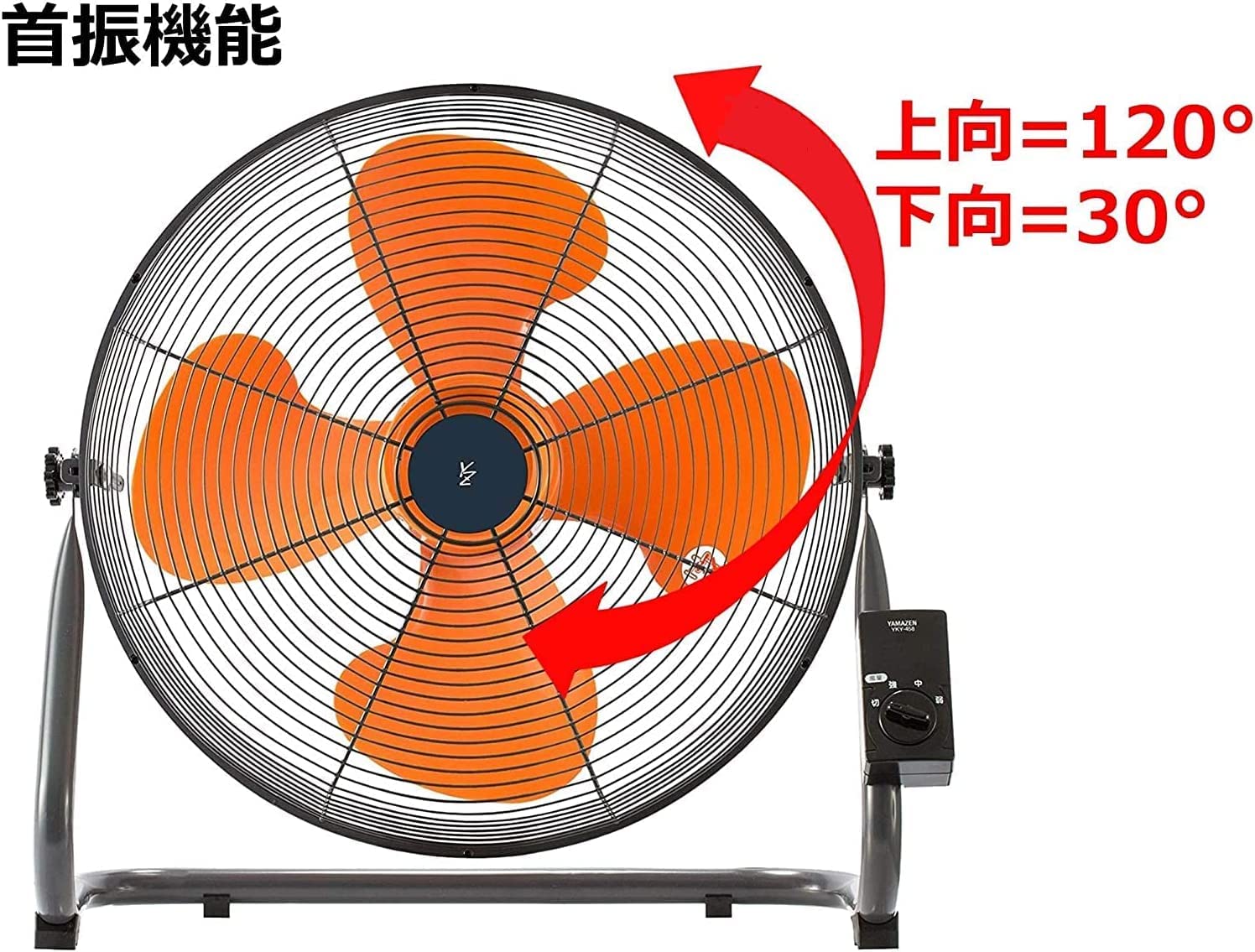 Amazon | [山善] 扇風機 45cm 工業扇 床置き式 ロータリースイッチ