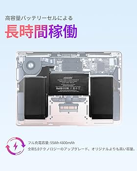 Amazon.co.jp: ASMARK Macbook Air A1932 バッテリー 交換 適用 13