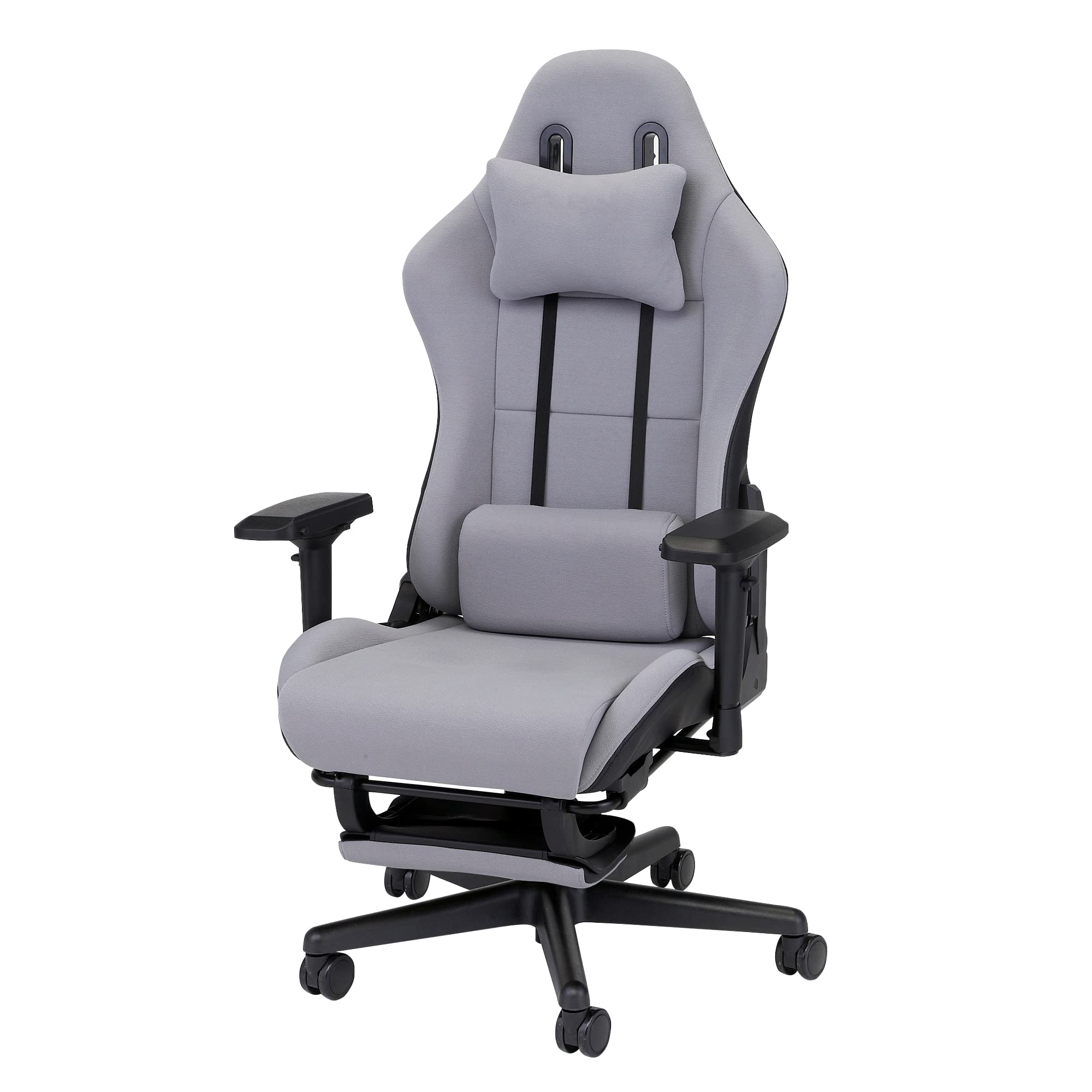 Amazon.co.jp: Wisteriaゲーミングチェア ファブリック オットマン付