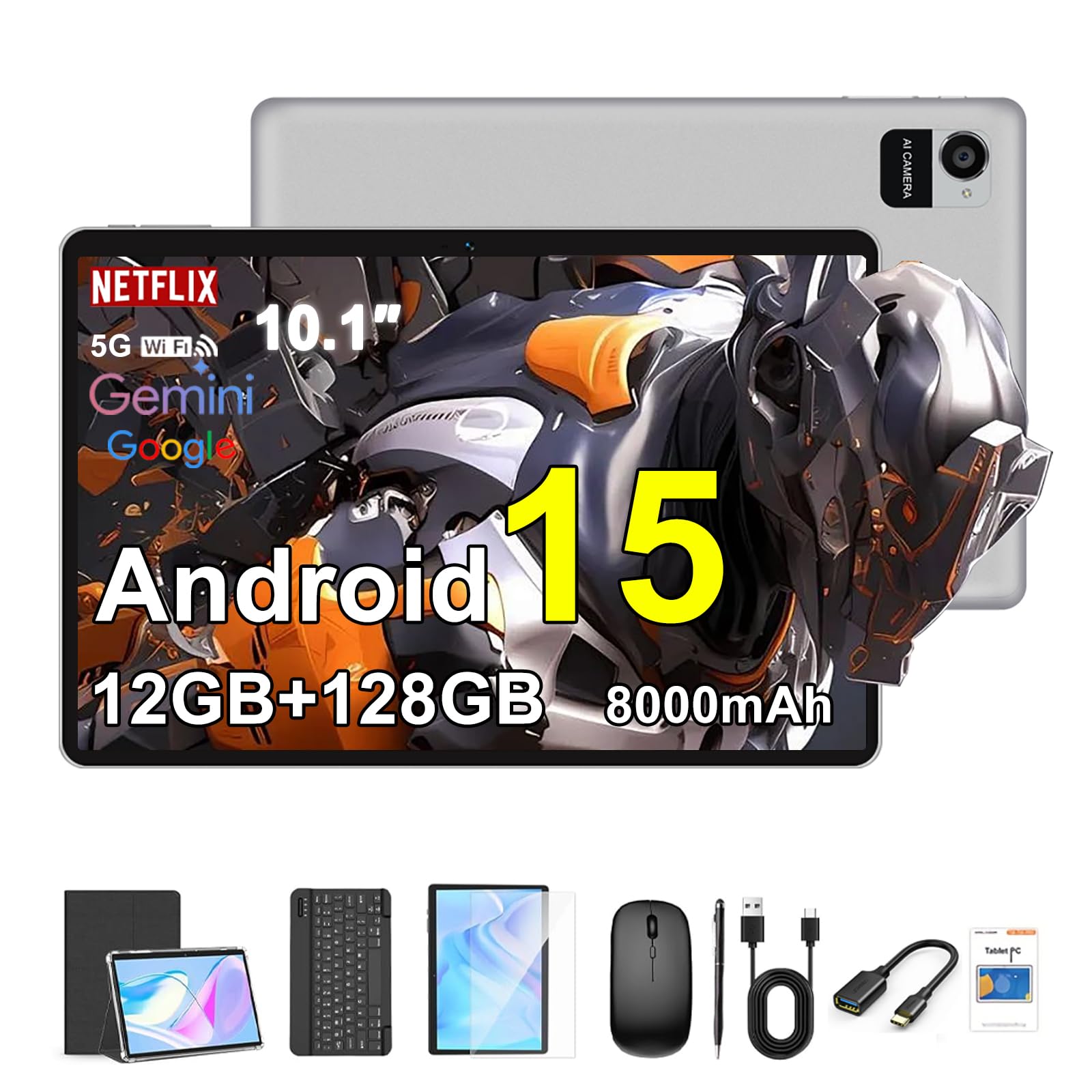 Amazon.com : Crelander 10.1 Inch Android 15 Tablet, 12GB+128GB