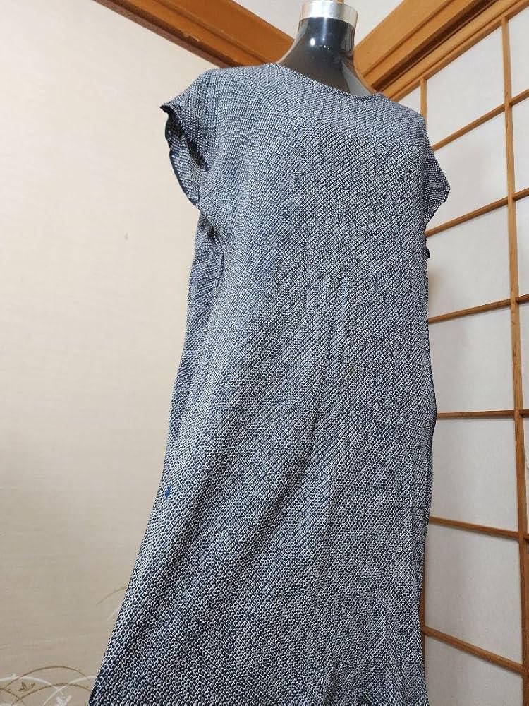 Amazon.co.jp: 着物リメイクワンピース正絹総絞り着丈100センチ身幅65