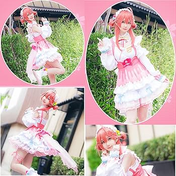 Amazon.co.jp: [HAOJEE]櫻巫女コスプレ衣装 さくらみこ 正月衣装