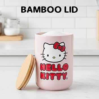 Amazon.com: Silver Buffalo Sanrio Hello Kitty Wax Resist Ceramic