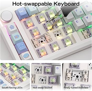 Amazon | EPOMAKER Split70 ワイヤレスゲーミングキーボード 分割
