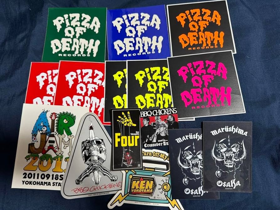 Amazon.co.jp: ピザオブデス ステッカーセット PIZZA OF DEATH 横山 健