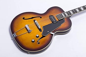 Amazon | GROTE Jazz Electric Guitar Semi-Hollow Body Chrome