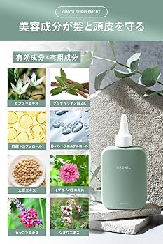 Amazon | GROXIL (グロキシル) ヘアトニック (1本) ＋ サプリメント (1