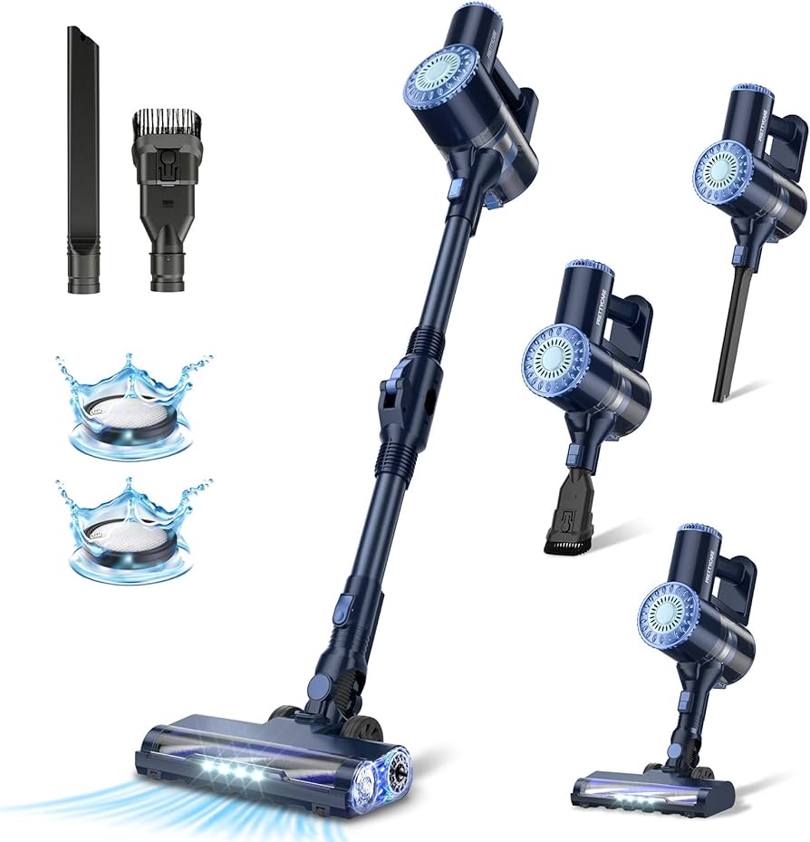 Amazon | 掃除機 コードレス 20000PA 自立式 曲がるパイプ 角度調整