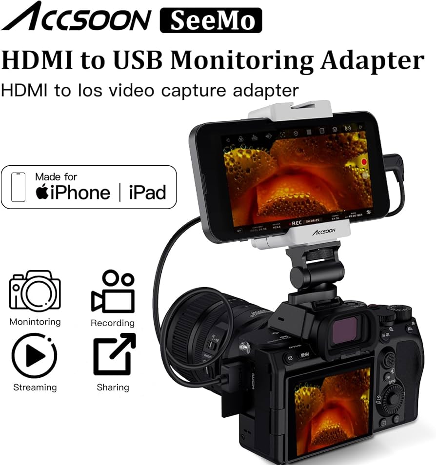 Amazon.com : Accsoon SeeMo HDMI Video Transmitter Adapter for iOS