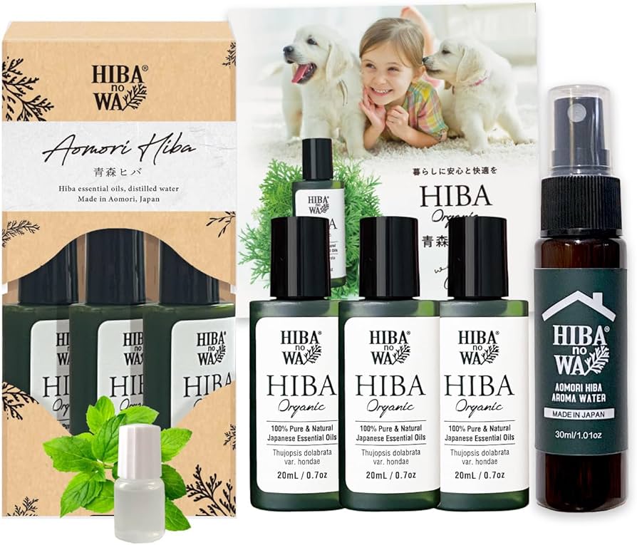 Amazon.co.jp: ヒバノワ 青森ヒバ油100％ ＆ 青森ヒバ 蒸留水 スプレー