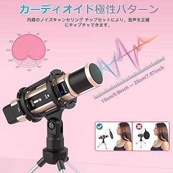 Amazon.co.jp: ZealSound 【新版2024】コンデンサーマイク ASMRマイク