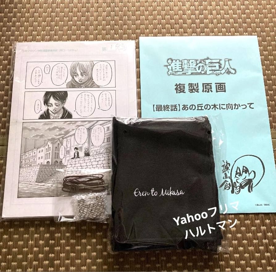 Amazon.co.jp: FLY 画集特典 複製原画 封筒 ミカサのマフラー エレンの