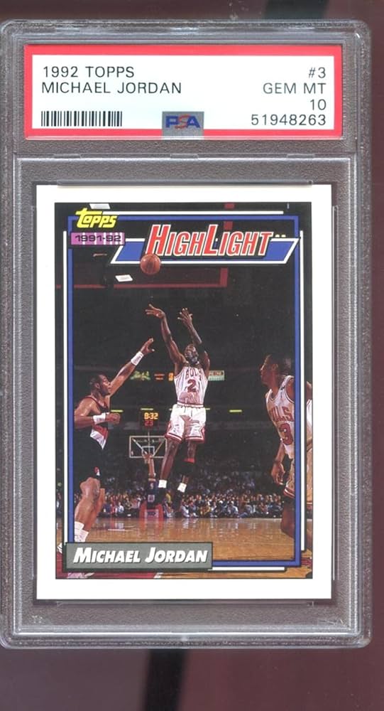 Amazon.com: 1992-93 Topps #3 Michael Jordan Highlight PSA 10