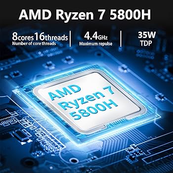 Amazon.co.jp: ミニPC AMD ryzen 7 5800H (8コア16スレッド) 最大4.4