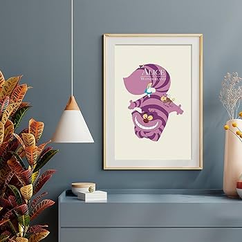 Amazon.co.jp: 不思議の国のアリス チェシャ猫 ポスター 絵画