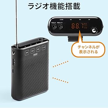 Amazon.co.jp: サンワダイレクト 拡声器 ワイヤレス 有線マイク付