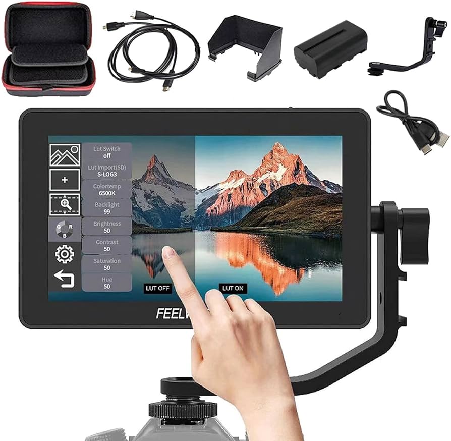 Amazon.com : FEELWORLD F6 Plus +Battery +Carry Case 6 inch DSLR