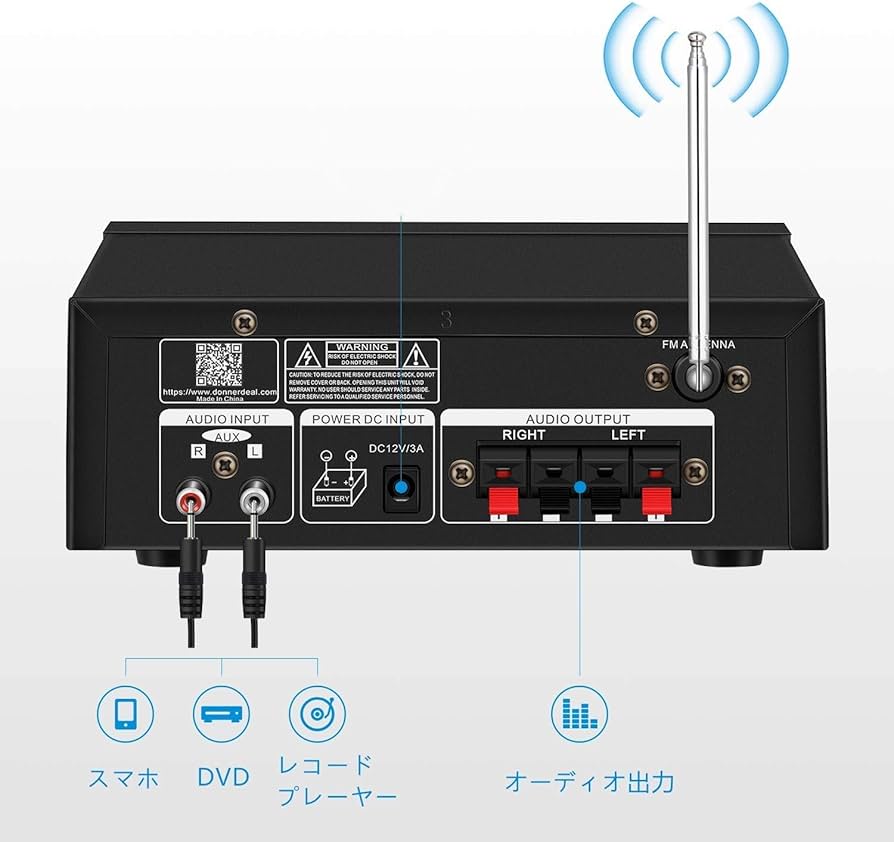 Amazon.co.jp: Moukey ステレオアンプ パワーアンプ オーディオアンプ