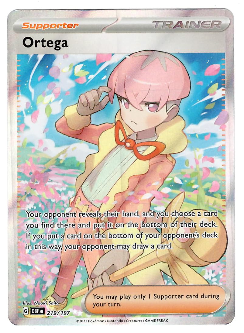 Amazon.com: Pokemon - Ortega 219/197 - Obsidian Flames - Ultra