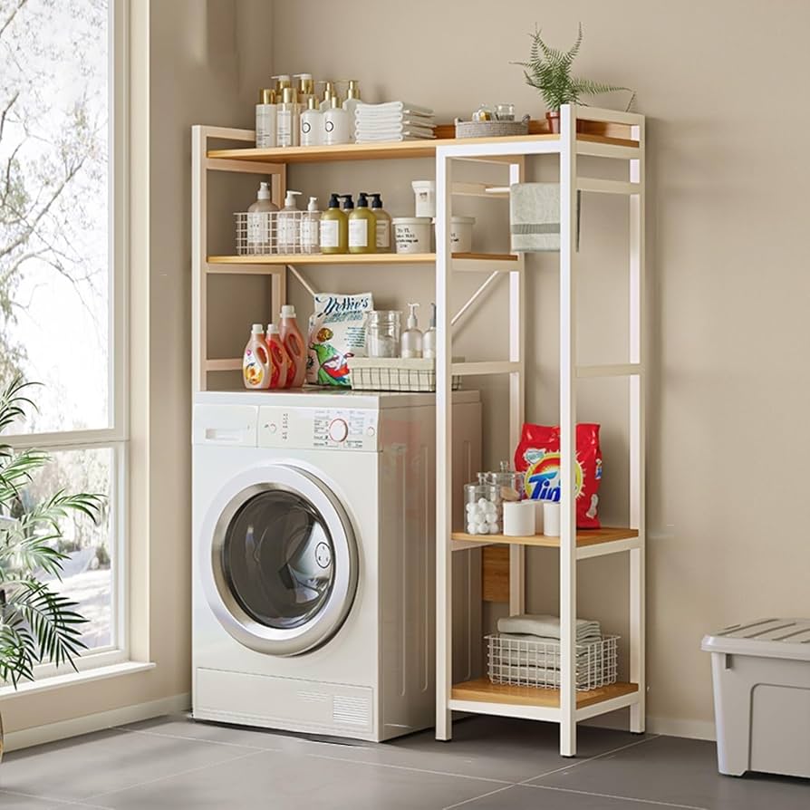 Amazon｜CTREVL 洗濯機ラック 洗濯機収納ラック 洗濯機上収納 洗濯