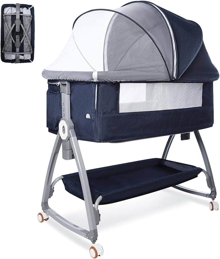Amazon.co.jp: 新型 5IN1 ベビーベッド 折畳み可能 高さ6段調節可能