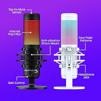 HyperX QuadCast S RGB USB Condenser Microphone with Shock Mount