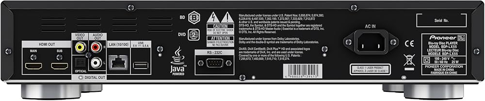 Pioneer BDP-LX55 Blu-ray Player (Dolby Digital Plus / True HD