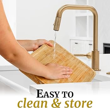 Amazon | Zulay 竹製チーズボードとナイフセット Lサイズ - 極厚竹製