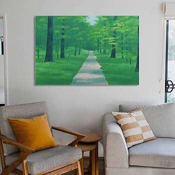 Amazon.co.jp: 東山魁夷風景画「若葉の直径」ポスター 有名画家、版