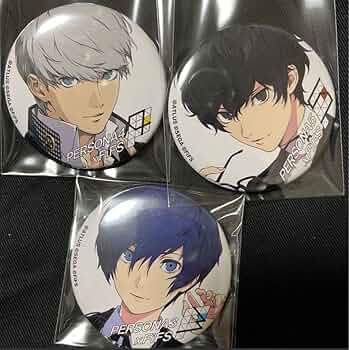 ペルソナ3 主人公 結城理 FIFSイラスト展 缶バッジ 50個セット 白 4