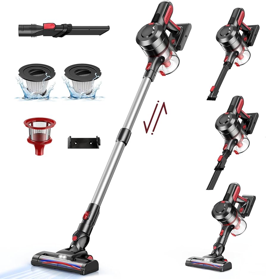 Amazon | 掃除機 コードレス【28000pa強力吸引&24段階パイプ調節&40