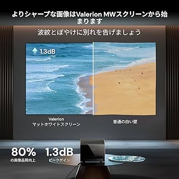 Amazon | Valerion 100インチ固定フレームプロジェクター用スクリーン