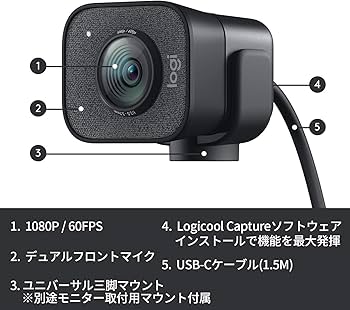 Amazon.co.jp: ロジクール Webカメラ C980GR フルHD 1080P 60fps