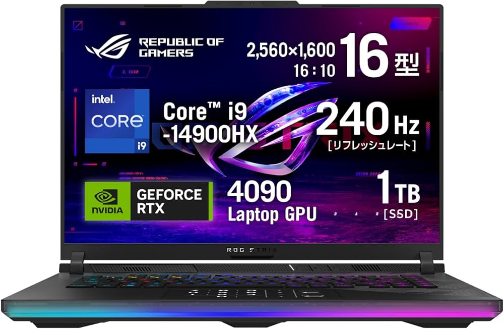 Amazon.co.jp: ASUS ゲーミングノートPC ROG Strix SCAR 16 G634JYR 16