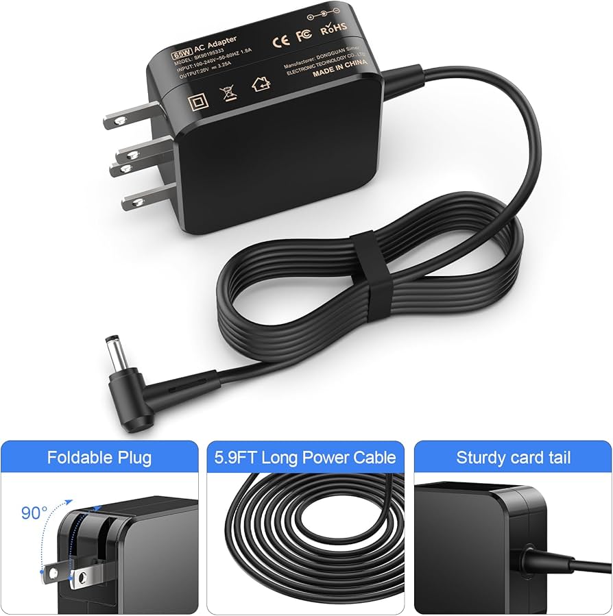 Amazon.com: 65W Laptop Charger Compatible with Lenovo IdeaPad 110