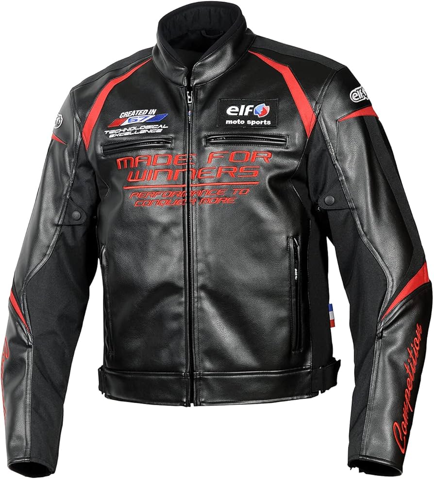 Amazon | エルフ(elf) バイク ジャケット エヴォルツィオーネPUレザー