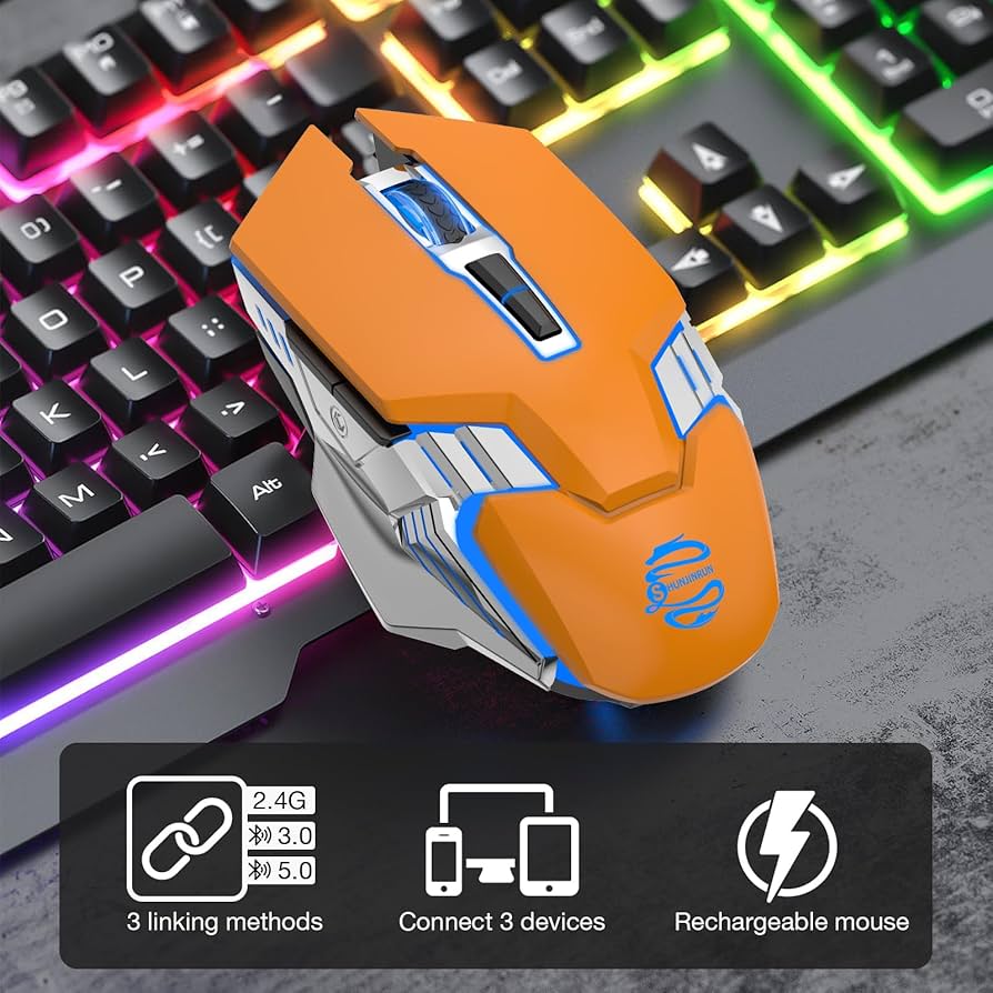 Amazon.com: SHUNJINRUN Bluetooth Wireless Gaming Mouse, 2400 DPI