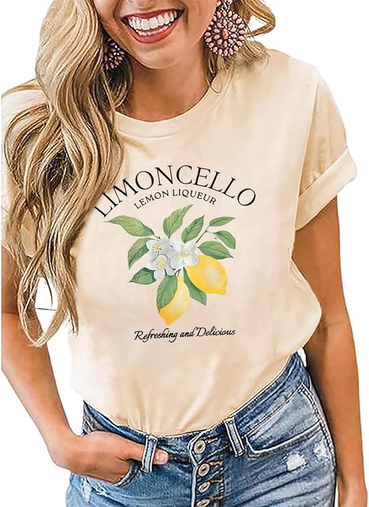 Women Lemon Shirt Limoncello per Favore Tshirt Lemon Graphic
