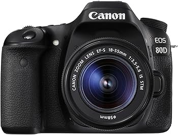 Amazon.com : Canon EOS 80D Digital SLR Kit with EF-S 18-55mm f/3.5