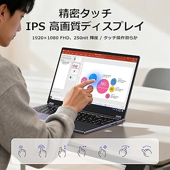 Amazon.co.jp: ノートパソコン Office搭載 15.6型 タッチパネル対応